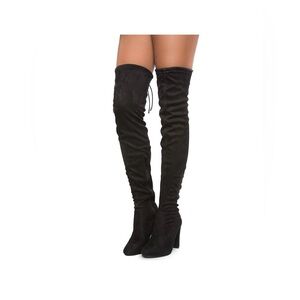 shiekh — suede ‘eve 01’ over the knee boot